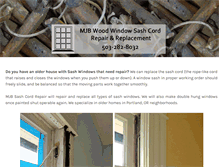 Tablet Screenshot of mjbsashcordrepairpdx.com